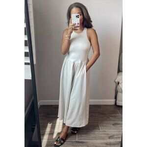 ZELLA Effortless Cutout Back Hybrid Dress in Grey Moonbeam Size Large